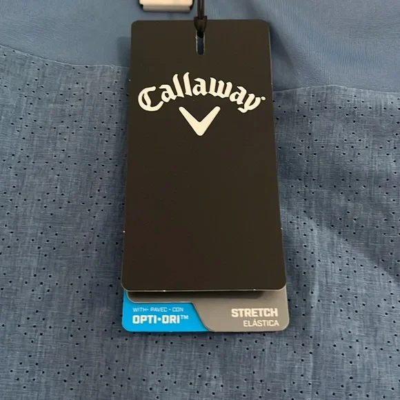 Callaway Golf Womens 16" Heather Perforated Golf Skort Blue Horizon Size XL. NWT